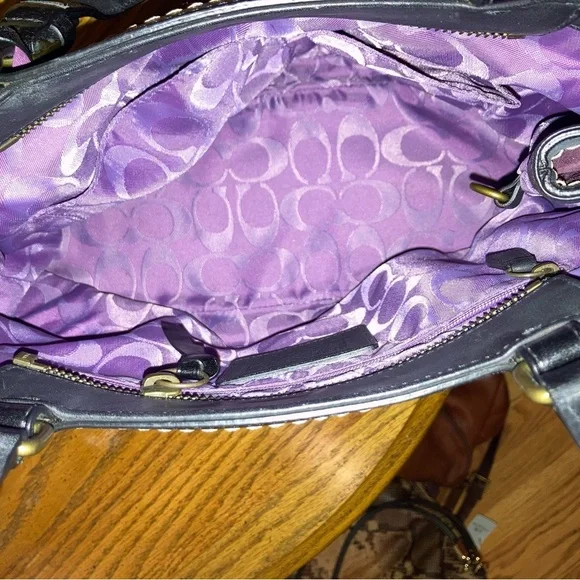 Vintage Coach Hampton Purple Suede Tassel Satchel - EUC E05S 7476 - Picture 12 of 12